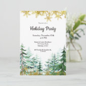 kerstboomfeestdag winteruitnodiging kaart (Staand voorkant)