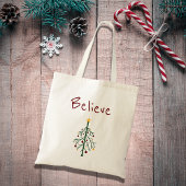 kerstboomfeestje Geloof kerstkerstman Tote Bag