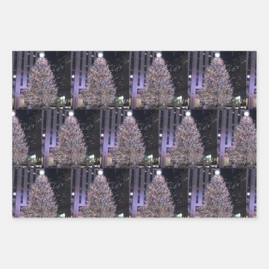 kerstboomfeestjes voor het oppakken van papier inpakpapier vel (Voorkant)