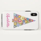 kerstboomfeestjes voor kleurrijk meisje Case-Mate iPhone case (Achterkant (horizontaal))