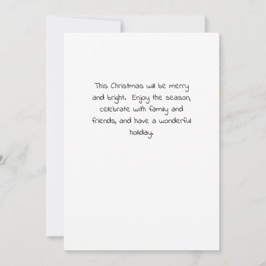 kerstboomfeestkaart (Achterkant)