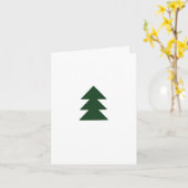 kerstboomfeestkaart (donkergroen) kaart (Gele Bloem)