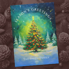 kerstboomfeestkaart feestdagenkaart