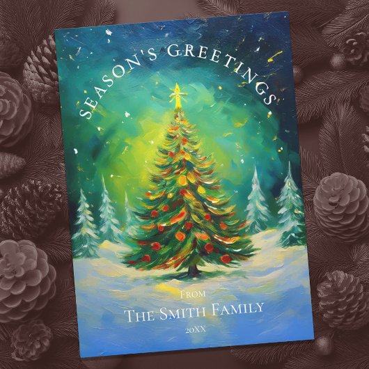 kerstboomfeestkaart feestdagenkaart