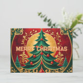 kerstboomfeestkaart feestdagenkaart (Staand voorkant)