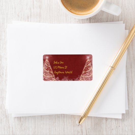 kerstboomfeestlabel etiket (Insitu)