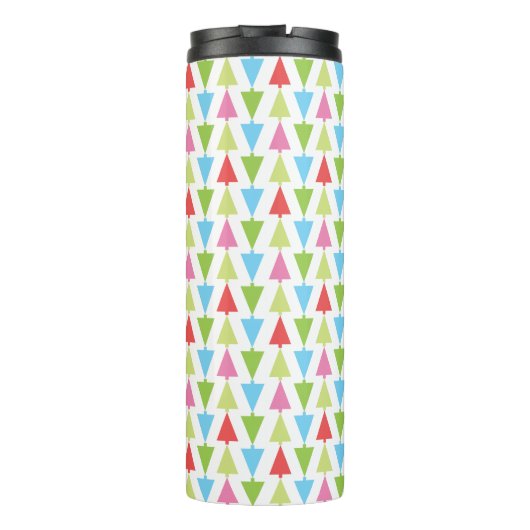 kerstboomfeestroze monogram thermosbeker (Achterkant)