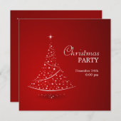 kerstboomfeestuitnodiging kaart (Voorkant / Achterkant)