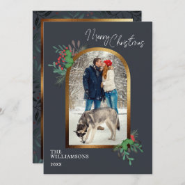 kerstboomfoto Botanisch Feestdagenkaart