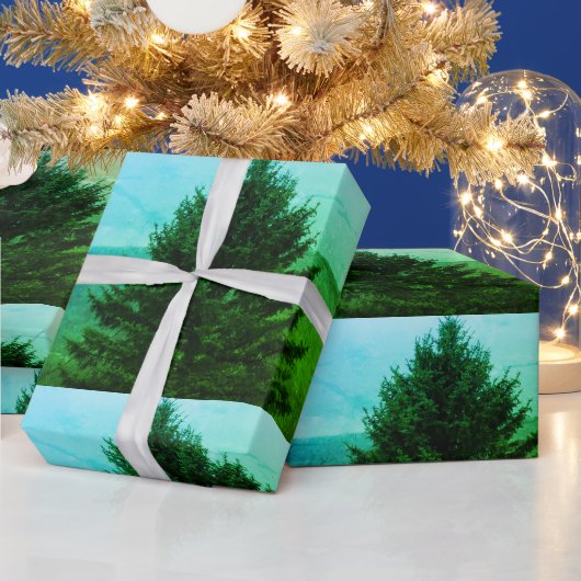 kerstboomfoto cadeaupapier (Feestdagen)