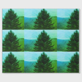 kerstboomfoto cadeaupapier (Vlak)