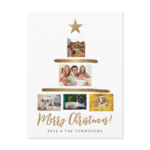 kerstboomfoto Collage Gold star