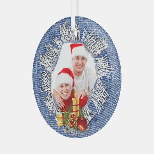 kerstboomfoto Ornament (Voorkant links)