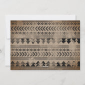 Kerstboomfoto van Bizon op Jute Feestdagenkaart (Achterkant)