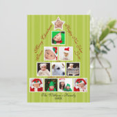 kerstboomfotocollage-feestdag feestdagenkaart (Staand voorkant)