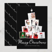 kerstboomfotocollage, speciaal gepersonaliseerd feestdagenkaart (Voorkant / Achterkant)