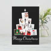 kerstboomfotocollage, speciaal gepersonaliseerd feestdagenkaart (Staand voorkant)