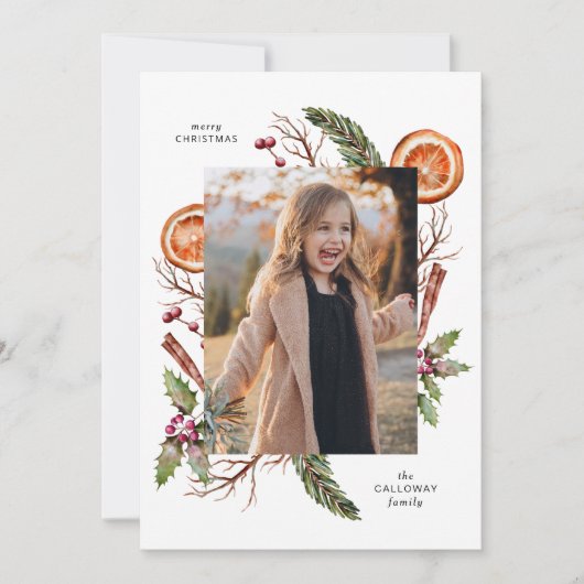 kerstboomfotofeestkaart feestdagenkaart (Voorkant)