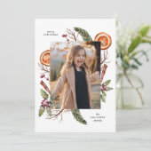 kerstboomfotofeestkaart feestdagenkaart (Staand voorkant)