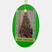 kerstboomfotografie Feitelijke boomcitaat Keramisch Ornament (Links)