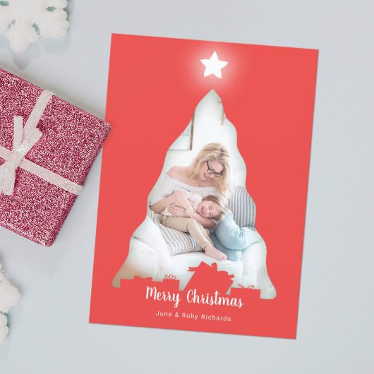 kerstboomfotokaart kaart