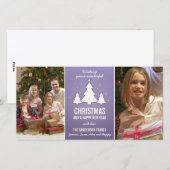 kerstboomfotokaart | Twee foto's Feestdagenkaart (Voorkant / Achterkant)