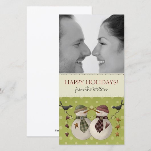 kerstboomfotokaarten feestdagenkaart (Voorkant / Achterkant)