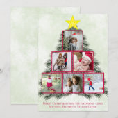 kerstboomfoto's Collage Cute Festive Feestdagenkaart (Voorkant / Achterkant)