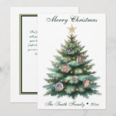 kerstboomfoto's Ornament Feestdagenkaart (Voorkant / Achterkant)