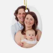  kerstboomfoto's Rood script Cera Keramisch Ornament (Achterkant)