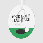 kerstboomfotoversiering cadeau voor golfspeler ornament (voorkant)
