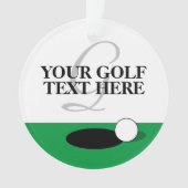 kerstboomfotoversiering cadeau voor golfspeler ornament (voorkant)