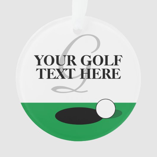 kerstboomfotoversiering cadeau voor golfspeler ornament (voorkant)