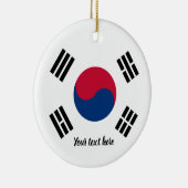 Kerstboomfotoversiering met Koreaanse vlag Keramisch Ornament (Rechts)