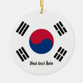 Kerstboomfotoversiering met Koreaanse vlag Keramisch Ornament (Voorkant)