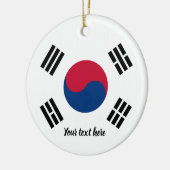 Kerstboomfotoversiering met Koreaanse vlag Keramisch Ornament (Links)