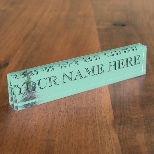 kerstboomfractal Bord naam Naambordje (Zijkant)