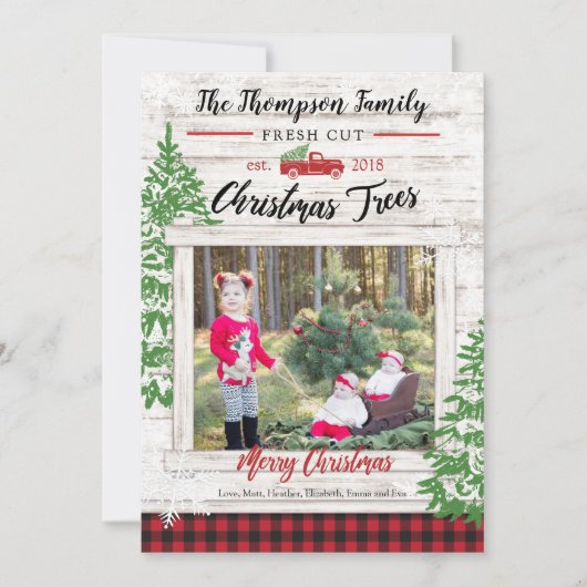kerstboomgaard Boerderij-feestdag Kaart (Voorkant)