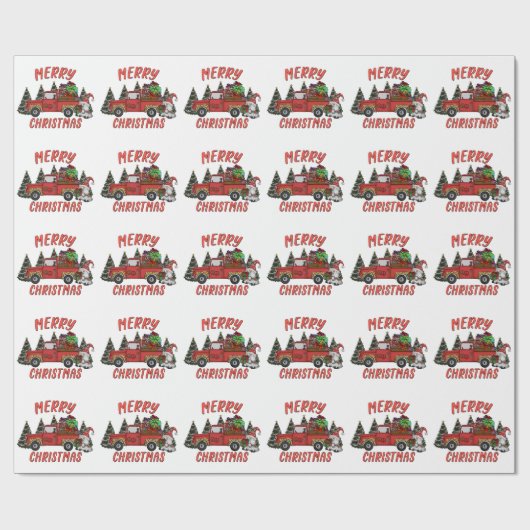 kerstboomgaard cadeaupapier (Vlak)