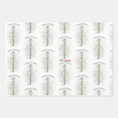 kerstboomgaard Elf Sleigh Horse Holiday Aangepast Inpakpapier Vel (Voorkant)