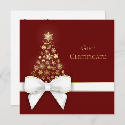 kerstboomgaard - goudblaasjes - kaartje (Voorkant / Achterkant)