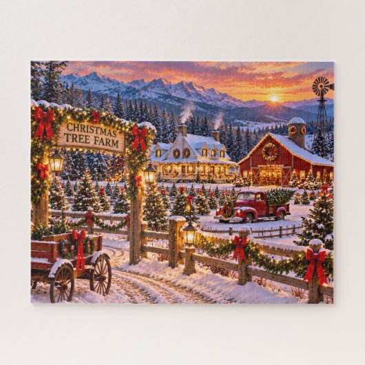 Kerstboomgaard Legpuzzel (Horizontaal)