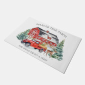 Kerstboomgaard | Oude Rode Truck Deurmat (Schuin)