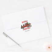 kerstboomgaard ronde sticker (Envelop)