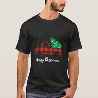 kerstboomgaard Rood boerenretro Farmer Truc T-shirt