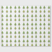 kerstboomgaard Waterverf feestdag feestdag feestel Cadeaupapier (Vlak)