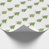 kerstboomgaard Waterverf feestdag feestdag feestel Cadeaupapier (Hoek)