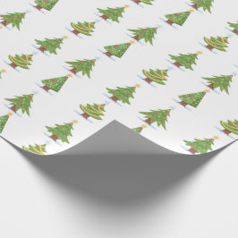 kerstboomgaard Waterverf feestdag feestdag feestel Cadeaupapier