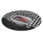 kerstboomgaard witte buffelplaat snijplank (Hoek)