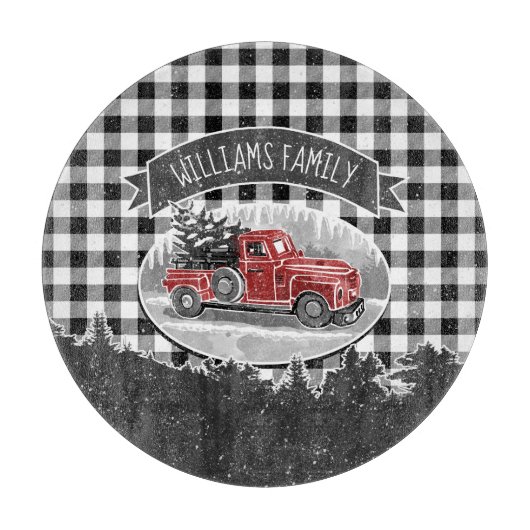 kerstboomgaard witte buffelplaat snijplank (Voorkant)